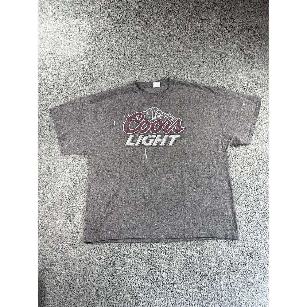 Hybrid Coors Light Beer T Shirt Mens 2XL Paint Splatter Grunge Distressed Tee‎